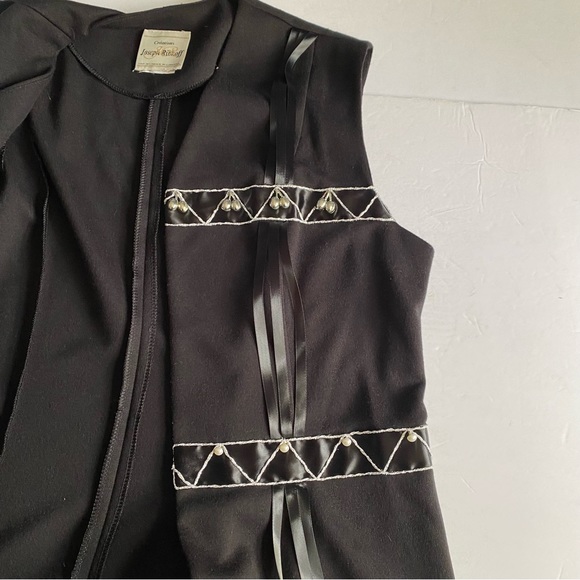 Vintage Joseph Ribkoff long line vest topper with embellishments L - Picture 6 of 15